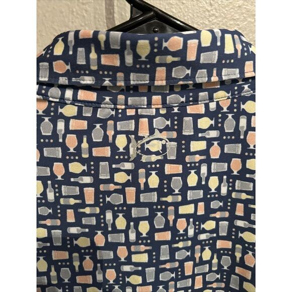 Southern Tide Mens XL Beer Print Pattern Golf Polo Shirt - Picture 6 of 8